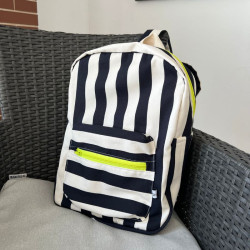 Mochila rayas anchas azul...