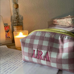 Estuche vichy rosa