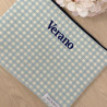 Funda vichy celeste