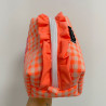 Estuche vichy naranja flúor con volante