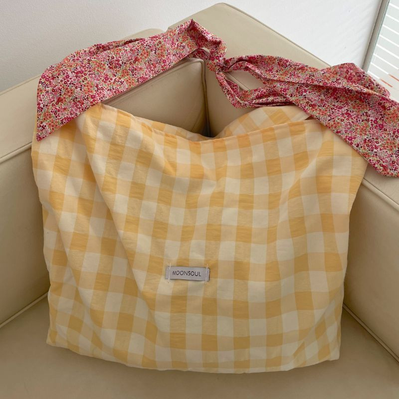 Bolso Playa Coquette vichy amarillo