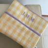 Funda de ordenador/tablet vichy amarillo grande