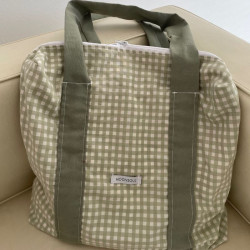 Bolso de playa vichy verde...