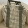 Bolso de playa vichy verde pastel