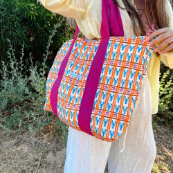 Bolso de playa Langostas orange