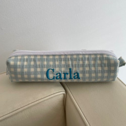 Estuche vichy celeste bebé