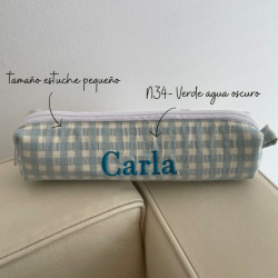 Estuche vichy celeste bebé