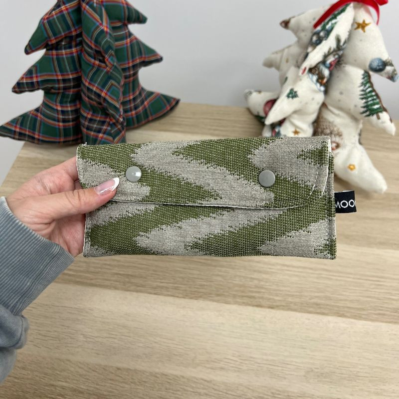 Funda de gafas zigzag verde