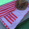 Toalla coral y rosa