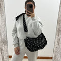 Bolso Sevilla negro lunares blancos