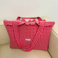 Bolso shopper ana con volante alrededor y cremallera rosa