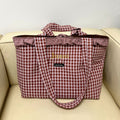 Bolso shopper Lola marrón con volante alrededor