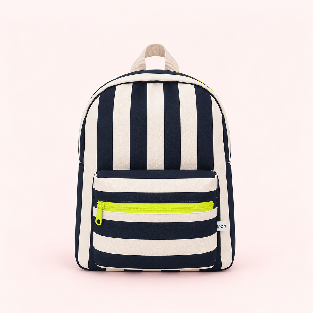Mochila rayas azul marino y blanca