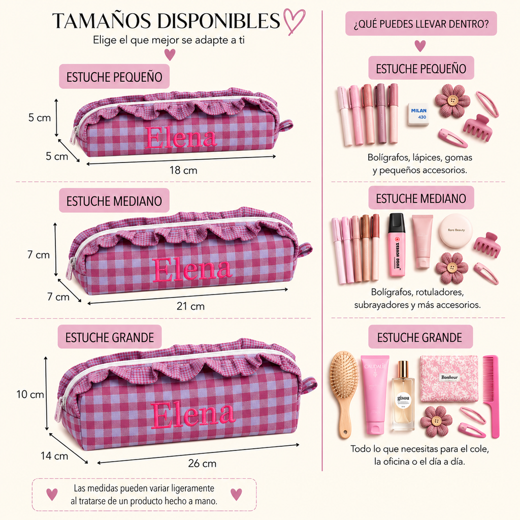 Estuche Emi con volantes