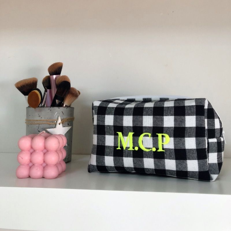 Neceser vichy grande negro