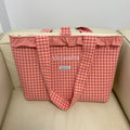 Bolso shopper fina con volante alrededor