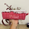 Estuche ana + flores con volante