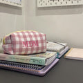 Estuche vichy grande rosa