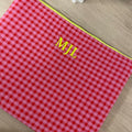 Funda ordenador / tablet ana sin volantes con cremallera amarillo flúor