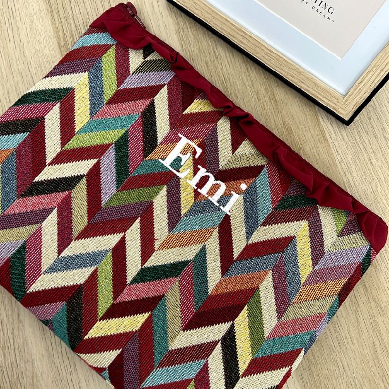 Funda ordenador / tablet Rainbow con volante en la cremallera