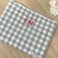 Funda ordenador / tablet vichy grande gris